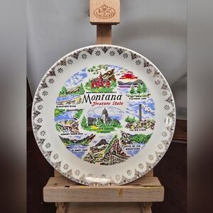 Montana Treasure State Souvenir Plate